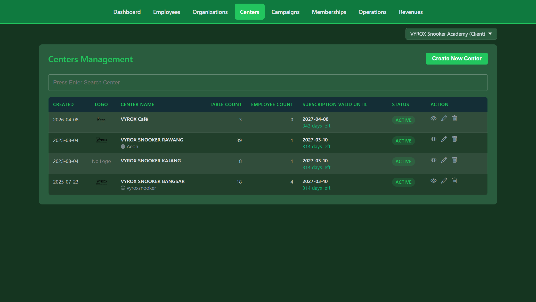 Snooker King sister venues — 4 lounges in the network, all your favourite VIP perks at every door