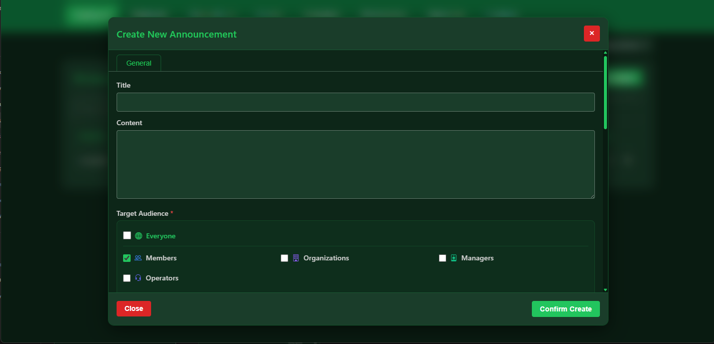 Snooker software announcement broadcasting